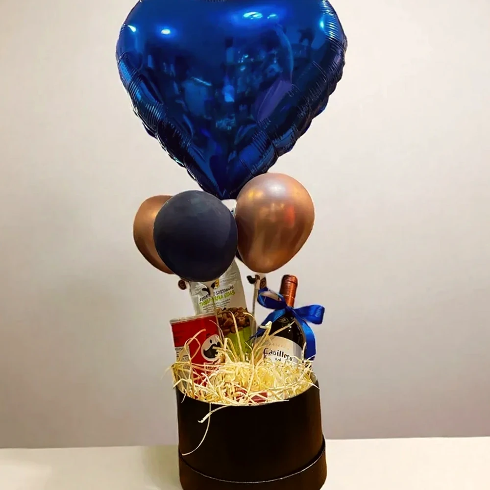 Presente Exclusivo para o Pai – Caixa Luxuosa com Vinho Casillero del Diablo e Delícias Gourmet, imagem ilustrativa